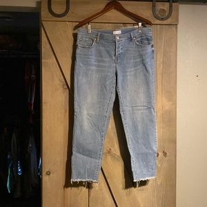 Loft boyfriend light blue denim ankle Size 10